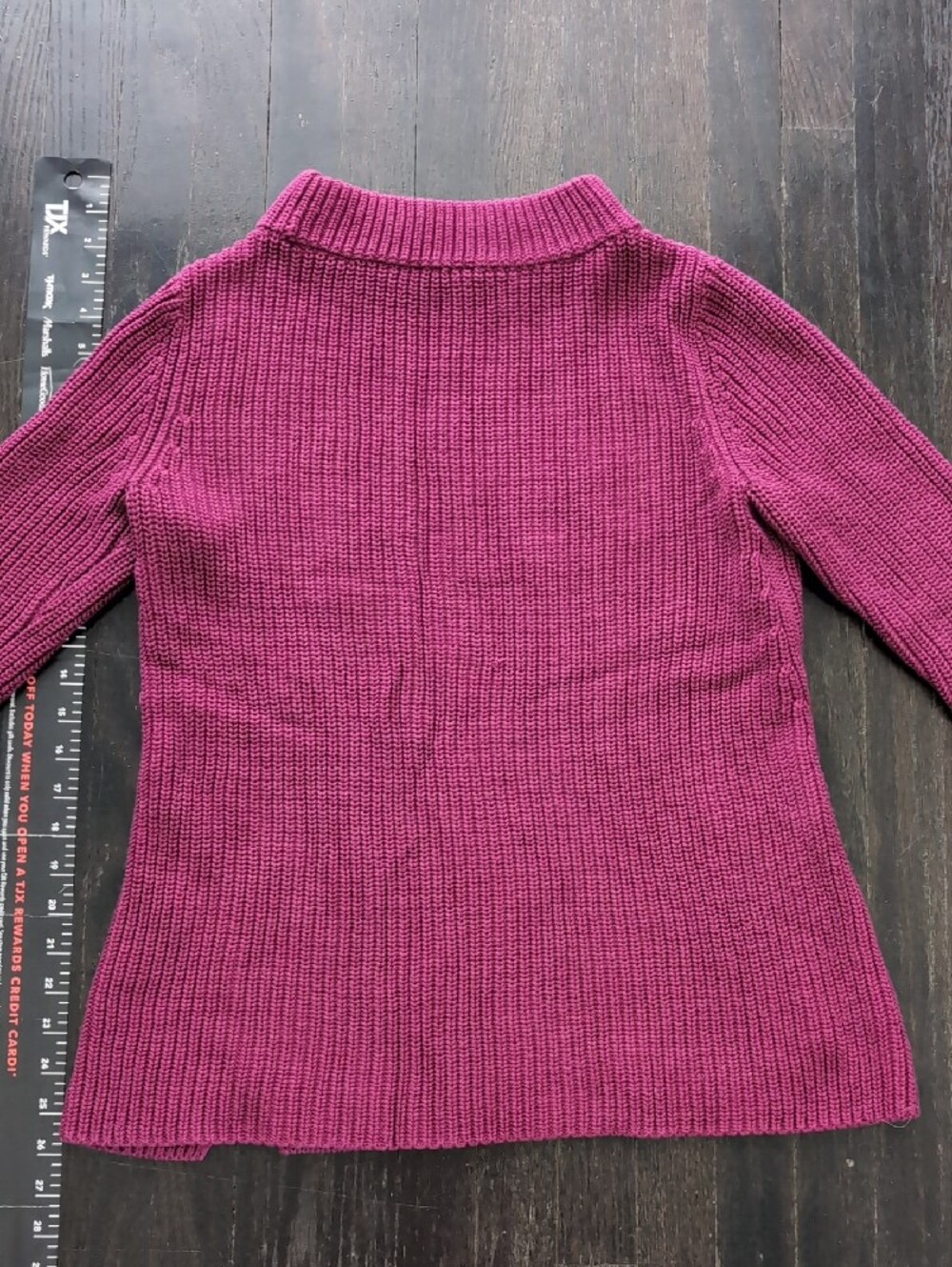 Talbots Raspberry Knit Sweater 100% Cotton - Picture 5 of 9